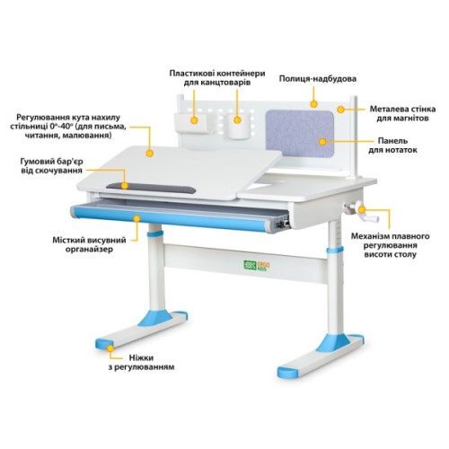 Парта ErgoKids Blue (TH-325 W/BL)