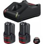 Набір акумулятор + зарядний пристрій Bosch Professional, GBA 12V, 2×3.0Ah, ЗП GAL 12V-40 (1.600.A01.9RD)