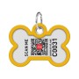 Адресник для тварин WAUDOG Smart ID з QR паспортом "Градієнт помаранчевий", кістка 40х28 мм (231-4035)