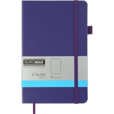 Книга записна Buromax Etalon 125x195 мм 96 аркушів в точку обкладинка зі штучної шкіри Фіолетова (BM.291360-07)