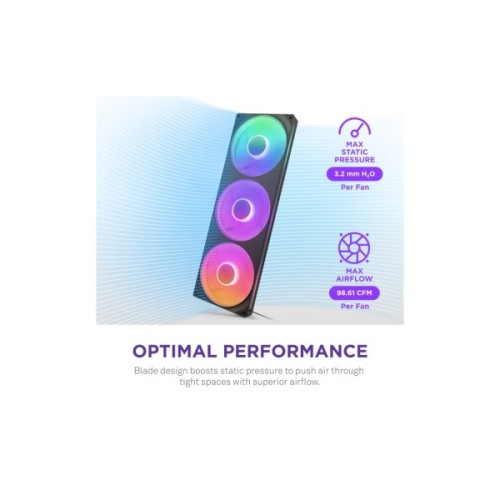 Кулер до корпусу NZXT F420 RGB Core Fan (Single Frame) - Black (RF-U42HF-B1)