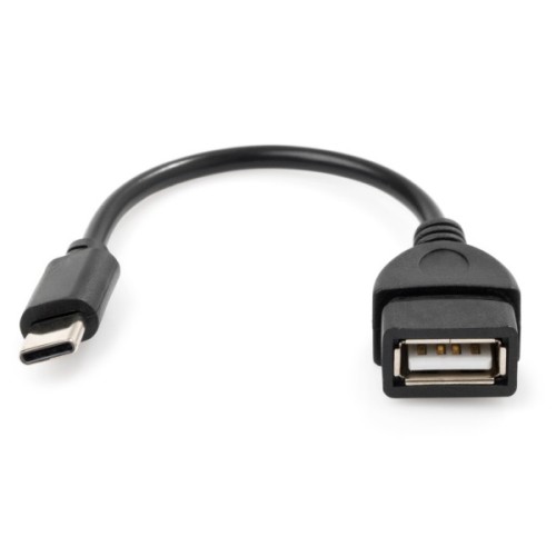 Перехідник OTG USB 2.0 AF to USB-C 0.1m Vinga (VCPDCOTGTCBK)