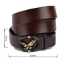 Ремінь Vintage Чоловічий з пряжкою автомат з силуетом орла Коричневий (20298)