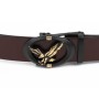 Ремінь Vintage Чоловічий з пряжкою автомат з силуетом орла Коричневий (20298)