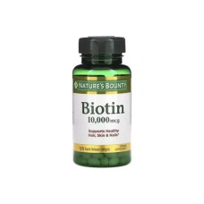 Вітамін Nature's Bounty Біотин швидкого вивільнення, 10000 мкг, Biotin, 120 гелевих (NRT-51697)