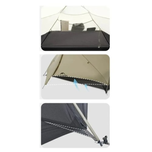 Намет Naturehike двомісний ультралегкий Mongar UL CNK2550WS016, коричневий (6927595770399)