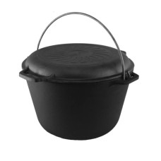 Котел туристичний Brizoll чавунний з кришкою-сковородою 8 л (KT08-2)
