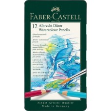 Олівці кольорові Faber-Castell Albrecht Drer акварельні , 12 кольорів в металевій коробці, (117512) (15437)