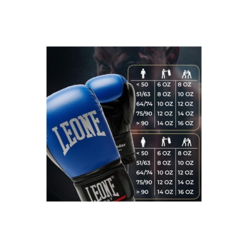Боксерські рукавички Leone GN383 Thunder Blue 8 унцій (GN383_Blue_8oz)