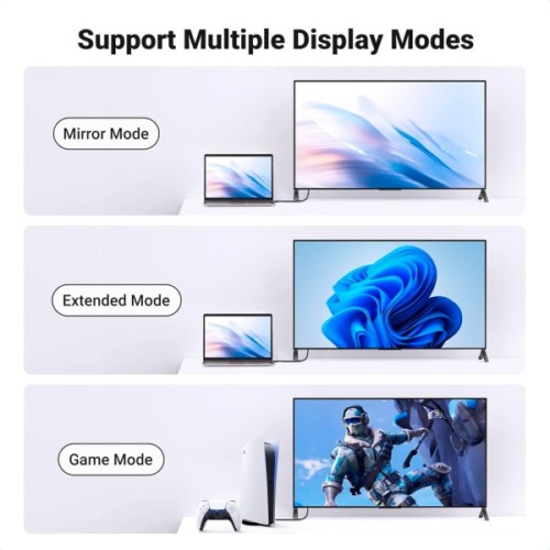 Кабель мультимедійний HDMI M to HDMI M 1.0m V2.0 4K60Hz HD153 black Ugreen (25297)