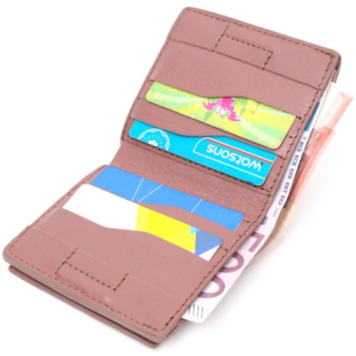 Портмоне Grande Pelle З натуральної шкіри Пудрове (16799)