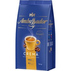 Кава Ambassador в зернах 1000г пакет, "Crema" (am.52081)