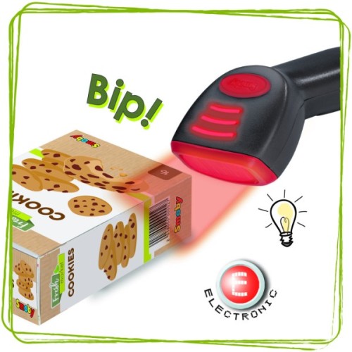 Ігровий набір Smoby Інтерактивний супермаркет Фреш з кошиком та сканером зі світловими та звуковими ефектами (350233)