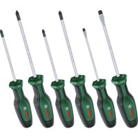 Набір викруток Bosch набір 6шт, SL 4, 6.5 мм, PH1х100 мм, PH2х125 мм, PZ1х100 мм, PZ2х125 мм (1.600.A02.BX7)