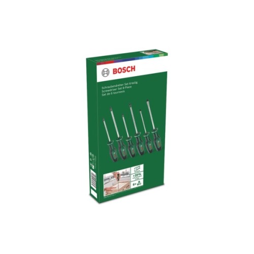 Набір викруток Bosch набір 6шт, SL 4, 6.5 мм, PH1х100 мм, PH2х125 мм, PZ1х100 мм, PZ2х125 мм (1.600.A02.BX7)