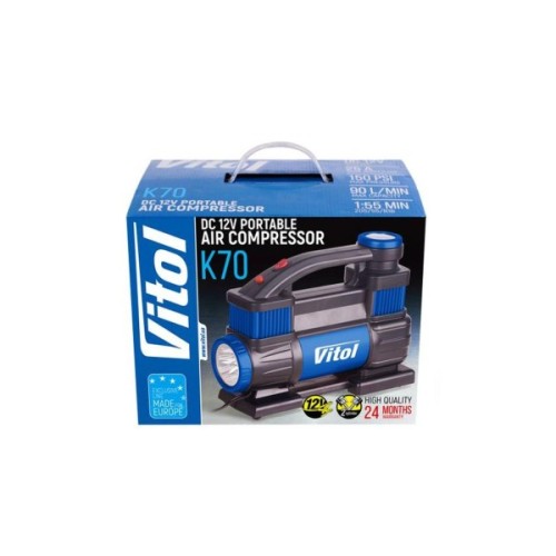 Автомобільний компресор VITOL K-70 150psi/25Amp /90л (K-70)