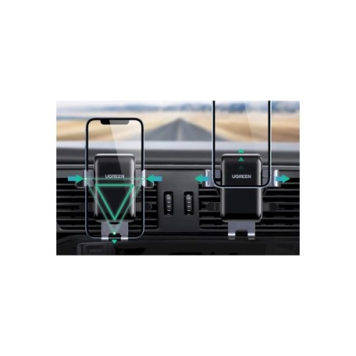 Універсальний автотримач Ugreen LP274 Gravity Phone Holder for Round Air Vent Black (30401)