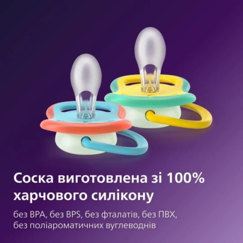 Пустушка Philips AVENT Ultra Air Нічна 18+ місяців 2 шт (SCF376/32)