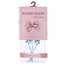 Колготки дитячі BNM з квітами зі страз (M0C0302-1163-9G-white)