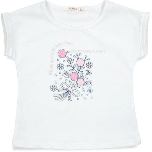 Набір дитячого одягу Breeze з квіточками (21673-110G-cream)