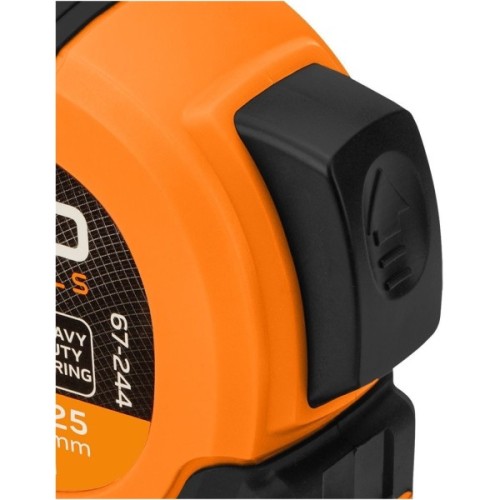 Рулетка Neo Tools Super Black, 7.5мx25мм, з фіксатором змотування, магніт (67-244)