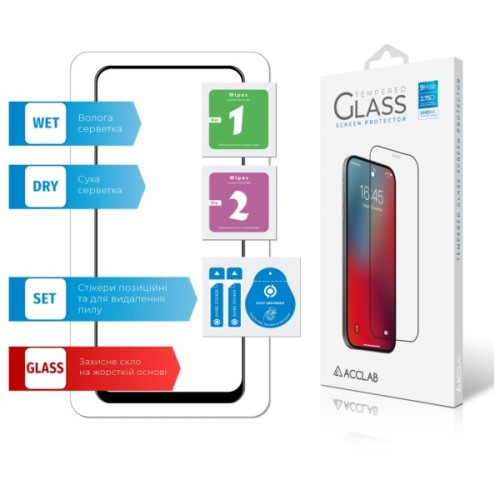 Скло захисне ACCLAB Full Glue Oppo Reno 4 Lite Black (1283126511196)