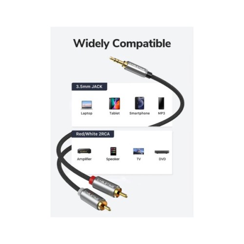 Кабель мультимедійний 3.5mm M to 2xRCA M 3.0m Cabletime (CA914067)