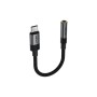 Перехідник USB-C to 3.5mm F 0.15m DAC audio black Acefast (6974316285281)