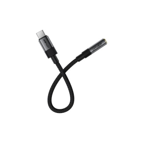 Перехідник USB-C to 3.5mm F 0.15m DAC audio black Acefast (6974316285281)