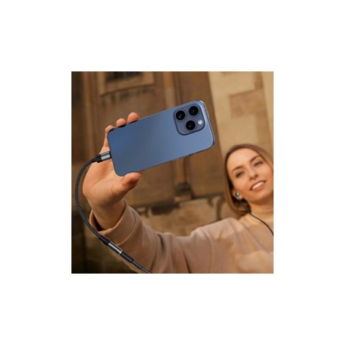 Перехідник USB-C to 3.5mm F 0.15m DAC audio black Acefast (6974316285281)