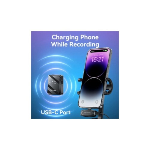 Мікрофон Vention USB-C 2-Pack Wireless Lavalier Black (NCBB0)