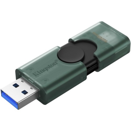 USB флеш накопичувач Kingston 256GB DataTraveler Duo USB 3.2 / Type-C Black/Green (DTDEG2/256GB)