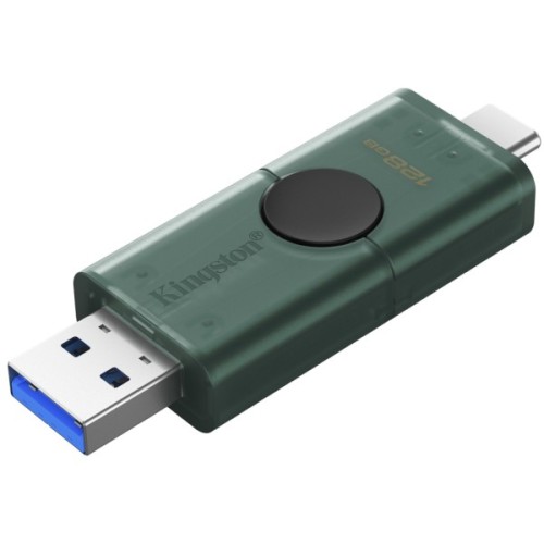 USB флеш накопичувач Kingston 256GB DataTraveler Duo USB 3.2 / Type-C Black/Green (DTDEG2/256GB)