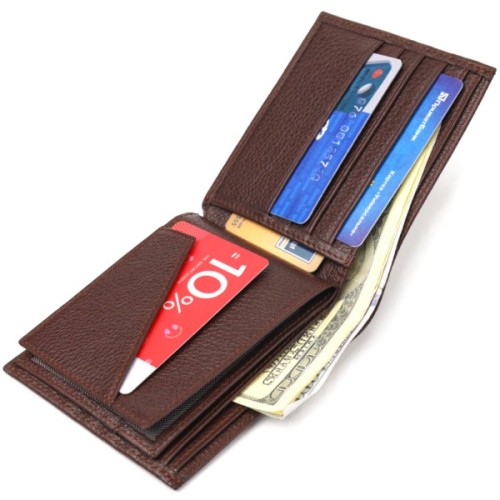 Гаманець Canpellini З натуральної шкіри Флотар Коричневий (21586)