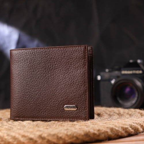 Гаманець Canpellini З натуральної шкіри Флотар Коричневий (21586)