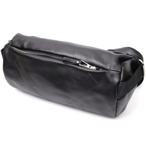 Сумка Grande Pelle Через плече з натуральної шкіри Чорна (11649)