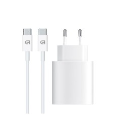 Зарядний пристрій Armorstandart AMHJ83 20W USB-C White + cable USB-C to USB-C (ARM77725)