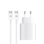 Зарядний пристрій Armorstandart AMHJ83 20W USB-C White + cable USB-C to USB-C (ARM77725)