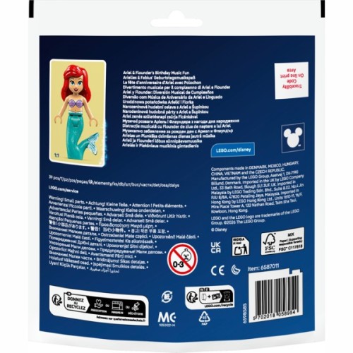 Конструктор LEGO Disney Princess Музичні розваги Аріель і Флаундера з нагоди дня народження (30720)