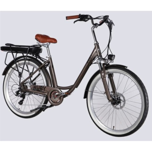 Електровелосипед Dorozhnik 26" eRUBY DD FR рама-17" 48B 15А*г 500Вт 2026 мокрий асфальт (ELB-D-26-303)