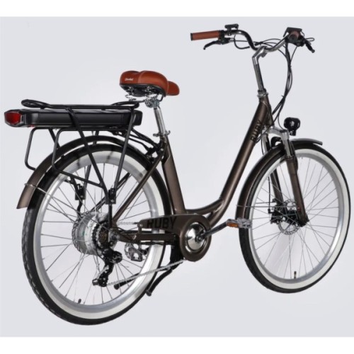 Електровелосипед Dorozhnik 26" eRUBY DD FR рама-17" 48B 15А*г 500Вт 2026 мокрий асфальт (ELB-D-26-303)