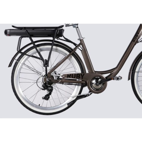 Електровелосипед Dorozhnik 26" eRUBY DD FR рама-17" 48B 15А*г 500Вт 2026 мокрий асфальт (ELB-D-26-303)