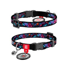 Нашийник для тварин WAUDOG Nylon з QR паспортом "Нескінченні світи" пластиковий фастекс XS 20-30 см (279-4058)