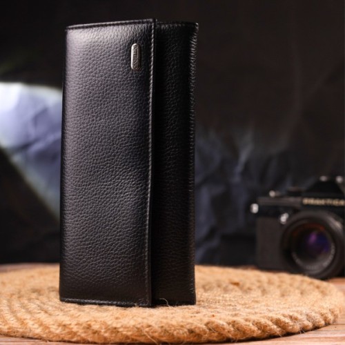 Гаманець Canpellini З натуральної шкіри Чорний (21625)