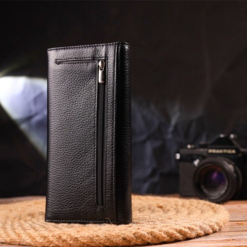 Гаманець Canpellini З натуральної шкіри Чорний (21625)