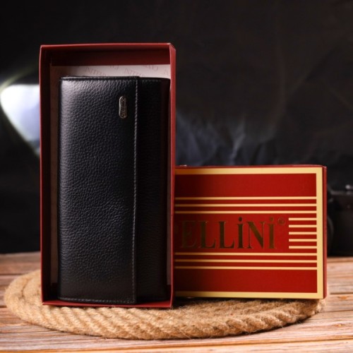 Гаманець Canpellini З натуральної шкіри Чорний (21625)