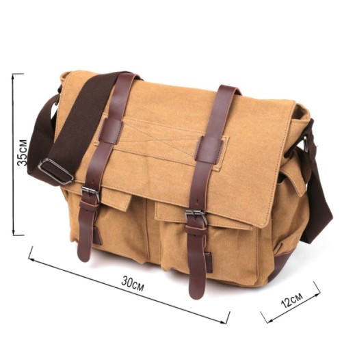 Сумка Vintage На плече текстильна Пісочна (20149)