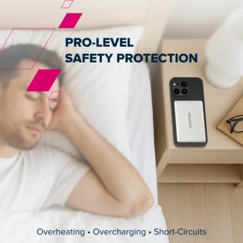Батарея універсальна Canyon 5000mAh OnPower 500 PD20W Magnetic wireless MagSafe Grey (CNS-CPB500G)