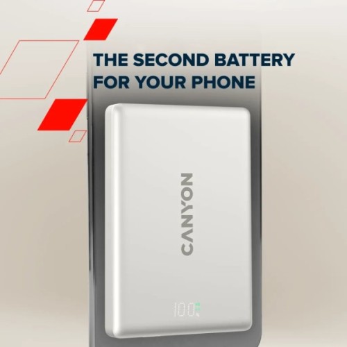 Батарея універсальна Canyon 5000mAh OnPower 500 PD20W Magnetic wireless MagSafe Grey (CNS-CPB500G)