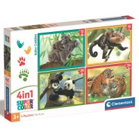 Пазл Clementoni 4 в 1 Baby Cuddles, 12,16,20 та 24 елементи (21532)